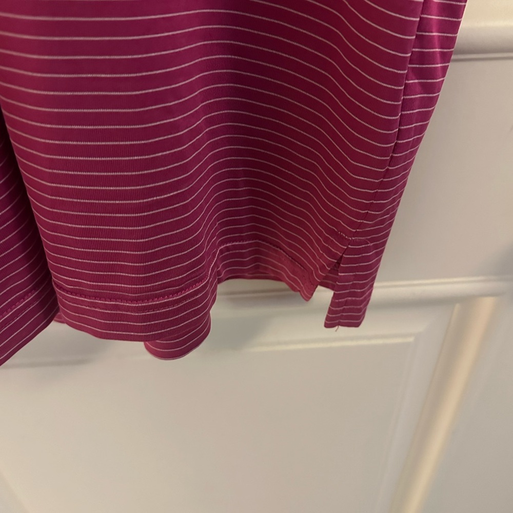 Jack Nicklaus dark pink striped golf polo - Picture 6 of 13